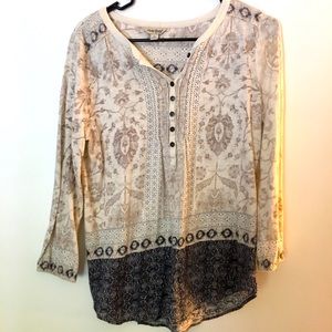Lucky Brand 3/4 length shirt